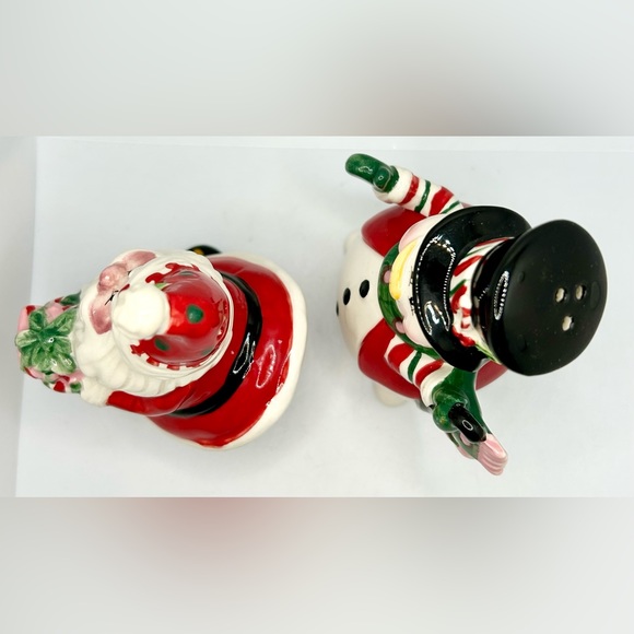 2010 Fitz & Floyd Holiday Sweet Holiday Salt & Pepper Shaker Set Christmas Santa - Picture 5 of 13